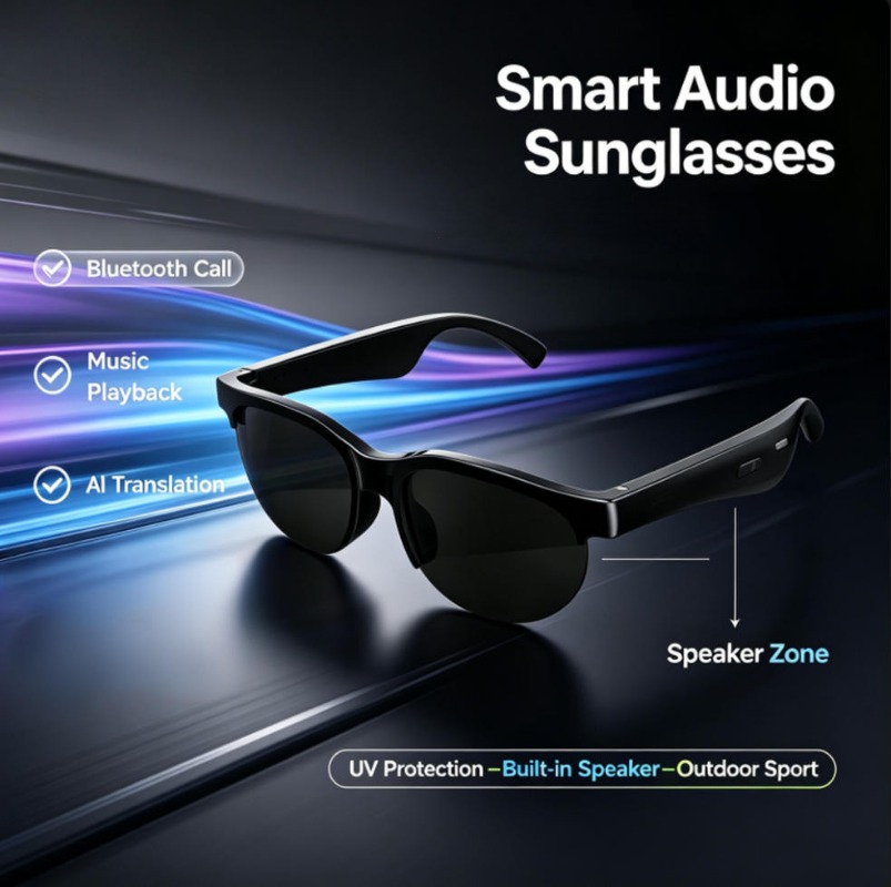 Умные аудио-очки с Bluetooth-з – обзор и цена Smart Glasses Lens
